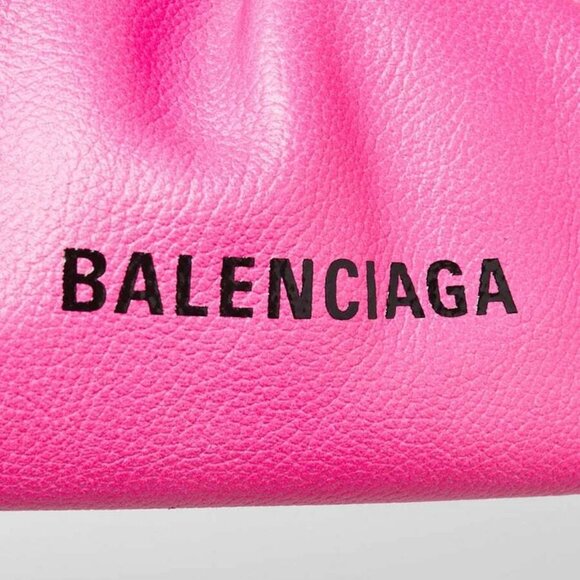 Balenciaga Fuchsia Grained Leather XL Cloud Clutch Bag - Picture 4 of 12